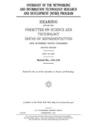 Cover of Oversight of the Networking and Information Technology Research and Development (NITRD) program