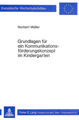 Book cover for Grundlagen Fuer Ein Kommunikationsfoerderungskonzept Im Kindergarten