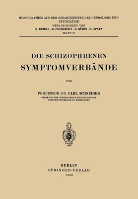 Cover of Die Schizophrenen Symptomverbande