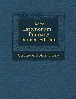 Book cover for ACTA Latomorum