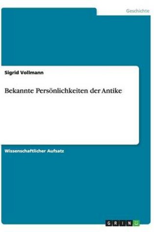 Cover of Bekannte Persoenlichkeiten der Antike