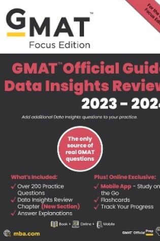 Cover of GMAT Official Guide Data Insights Review 2023–2024 : Book + Online Question Bank
