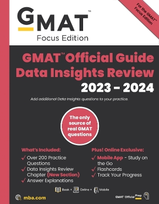 Book cover for GMAT Official Guide Data Insights Review 2023–2024 : Book + Online Question Bank