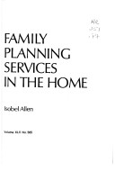 Book cover for Family Planning Services in the Home