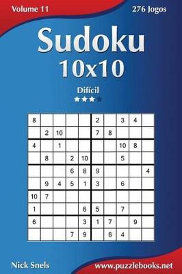 Cover of Sudoku 10x10 - Difícil - Volume 11 - 276 Jogos