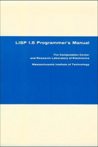 Cover of LISP 1.5 Programmer's Manual