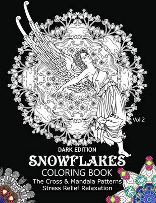 Cover of Snowflake Coloring Book Dark Edition Vol.2