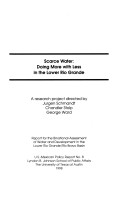 Cover of Scarce Water