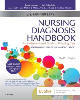Cover of Nursing Diagnosis Handbook, 12th Edition Revised Reprint with 2021-2023 Nanda-I (R) Updates