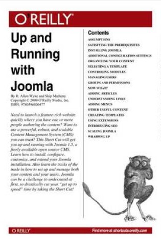 Cover of Up and Running with Joomla