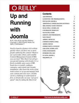 Book cover for Up and Running with Joomla