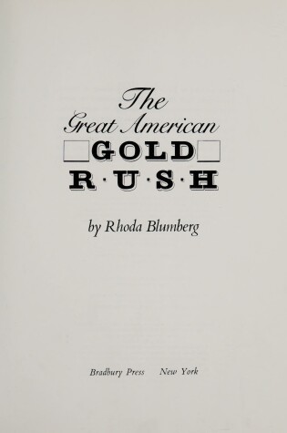 Cover of The Great American Gold Rush