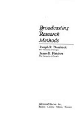 Cover of Broadcasting Research Methods