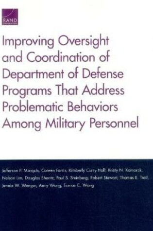 Cover of Improving Oversight and Coordination of Department of Defense Programs That Address Problematic Behaviors Among Military Personnel