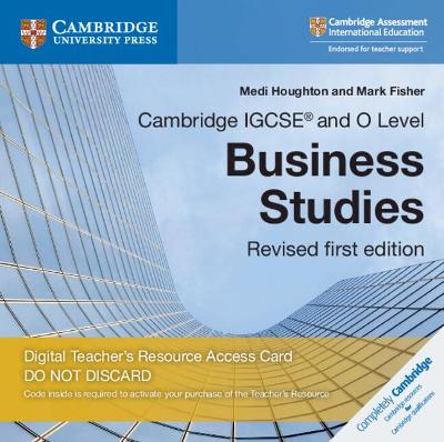 Book cover for Cambridge IGCSE® and O Level Business Studies Revised Digital Teacher's Resource Access Card 3 Ed