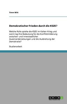 Book cover for Demokratischer Frieden durch die KSZE?