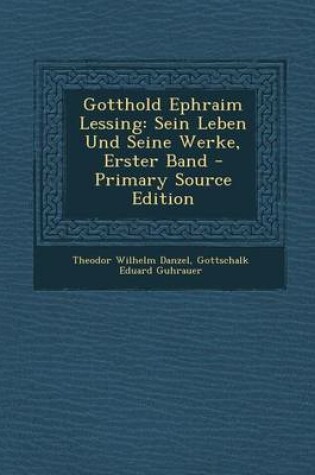 Cover of Gotthold Ephraim Lessing