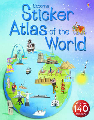 Book cover for Usborne Sticker Atlas of the World