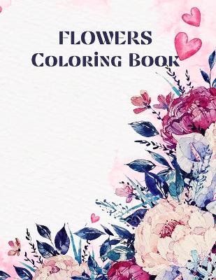 Book cover for Flowers Coloring book