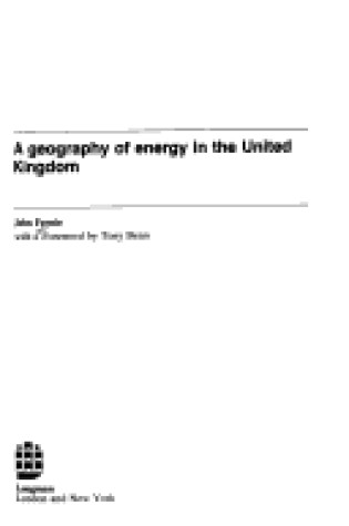 Cover of Geography of Energy in the United Kingdom