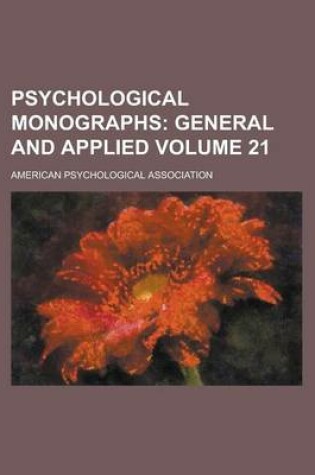 Cover of Psychological Monographs (Volume 26); General and Applied