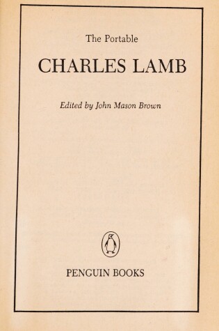 Cover of The Portable Charles Lamb
