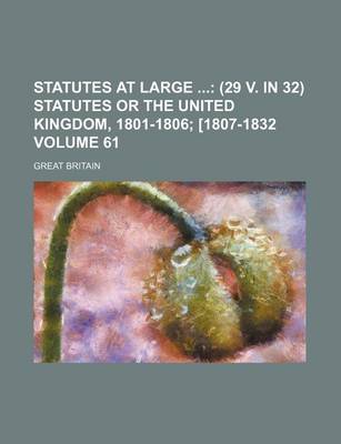 Book cover for Statutes at Large Volume 61