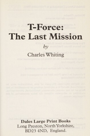 Cover of T-force The Last Mission