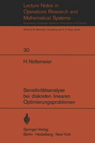 Cover of Sensitivitatsanalyse bei Diskreten Linearen Optimierungsproblemen