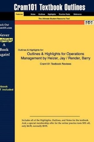 Cover of Studyguide for Operations Management by Heizer, ISBN 9780132342711
