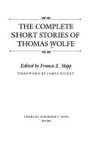 Cover of The Complete Short Stories of Thomas Wolfe