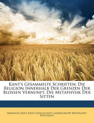 Book cover for Kant's Gesammelte Schriften