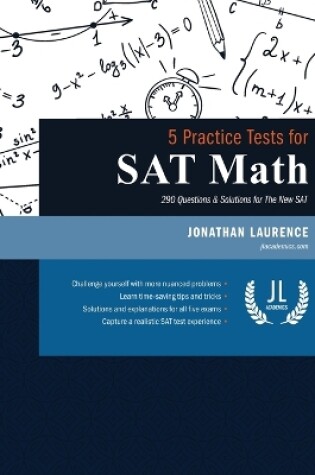 Cover of 5 Practice Tests for SAT Math