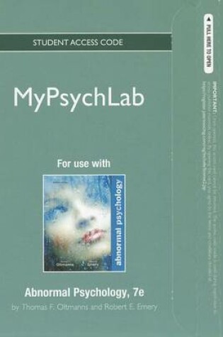 Cover of NEW MyLab Psychology  -- Standalone Access Card -- for Abnormal Psychology