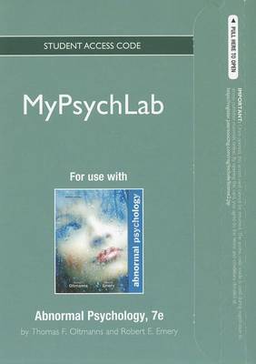 Book cover for NEW MyLab Psychology  -- Standalone Access Card -- for Abnormal Psychology