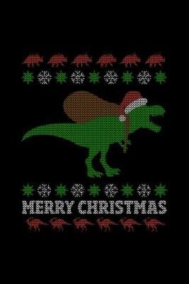 Book cover for Funny T-Rex Dinosaur Christmas