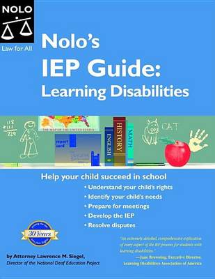 Book cover for Nolo's IEP Guide