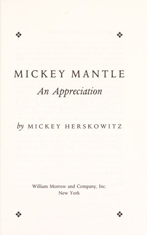 Book cover for Mickey Mantle