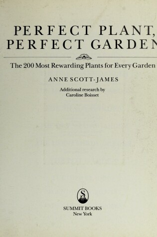 Cover of Perfect Plant, Perfect Garden