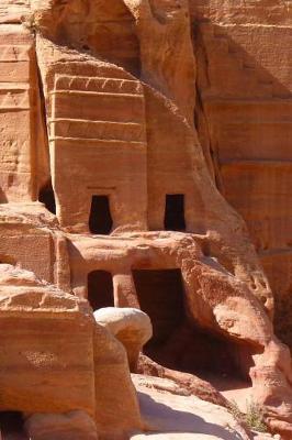 Book cover for A View of the Pink Sandstone Ruins of Petra Archeological Site in Jordan Journal