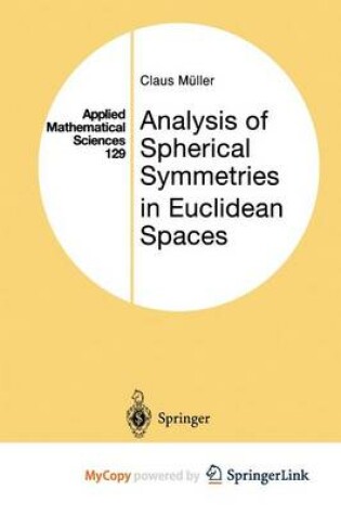 Cover of Analysis of Spherical Symmetries in Euclidean Spaces