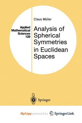 Book cover for Analysis of Spherical Symmetries in Euclidean Spaces