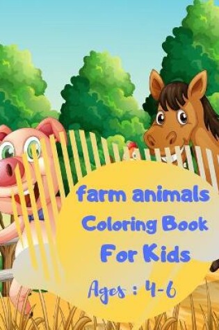 Cover of farm animals Coloring Book For Kids