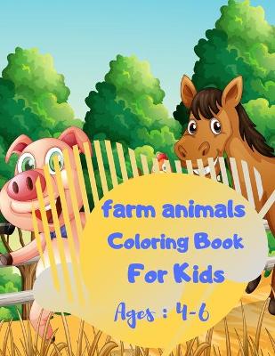 Cover of farm animals Coloring Book For Kids