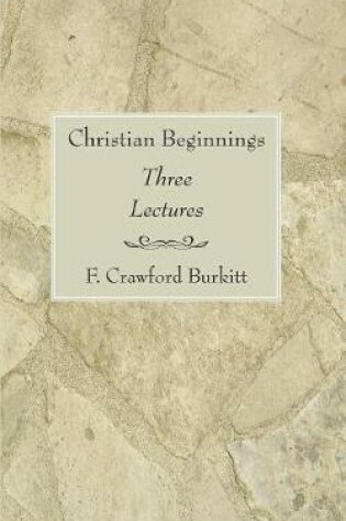 Cover of Christian Beginnings