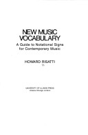 Book cover for New Music Vocabulary