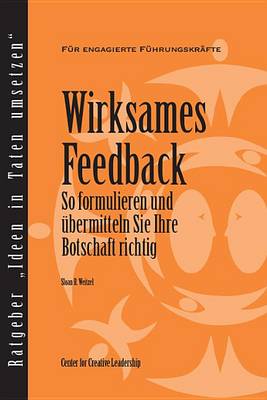 Book cover for Wirksames Feedback