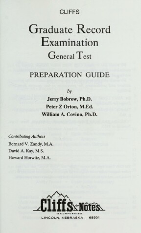 Cover of Graduate Record Examination General Test