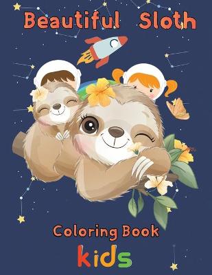 Book cover for Beautiful Sloth Coloring book kids