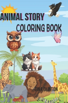 Book cover for The Animal Story coloring book